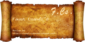 Faust Csanád névjegykártya